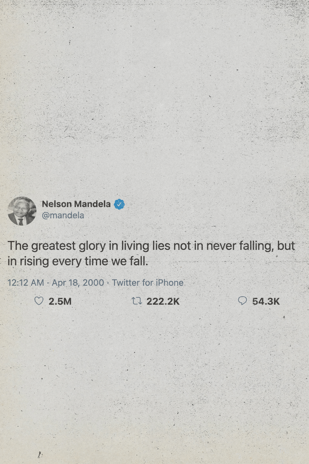 Nelson Mandela Tweet Poster