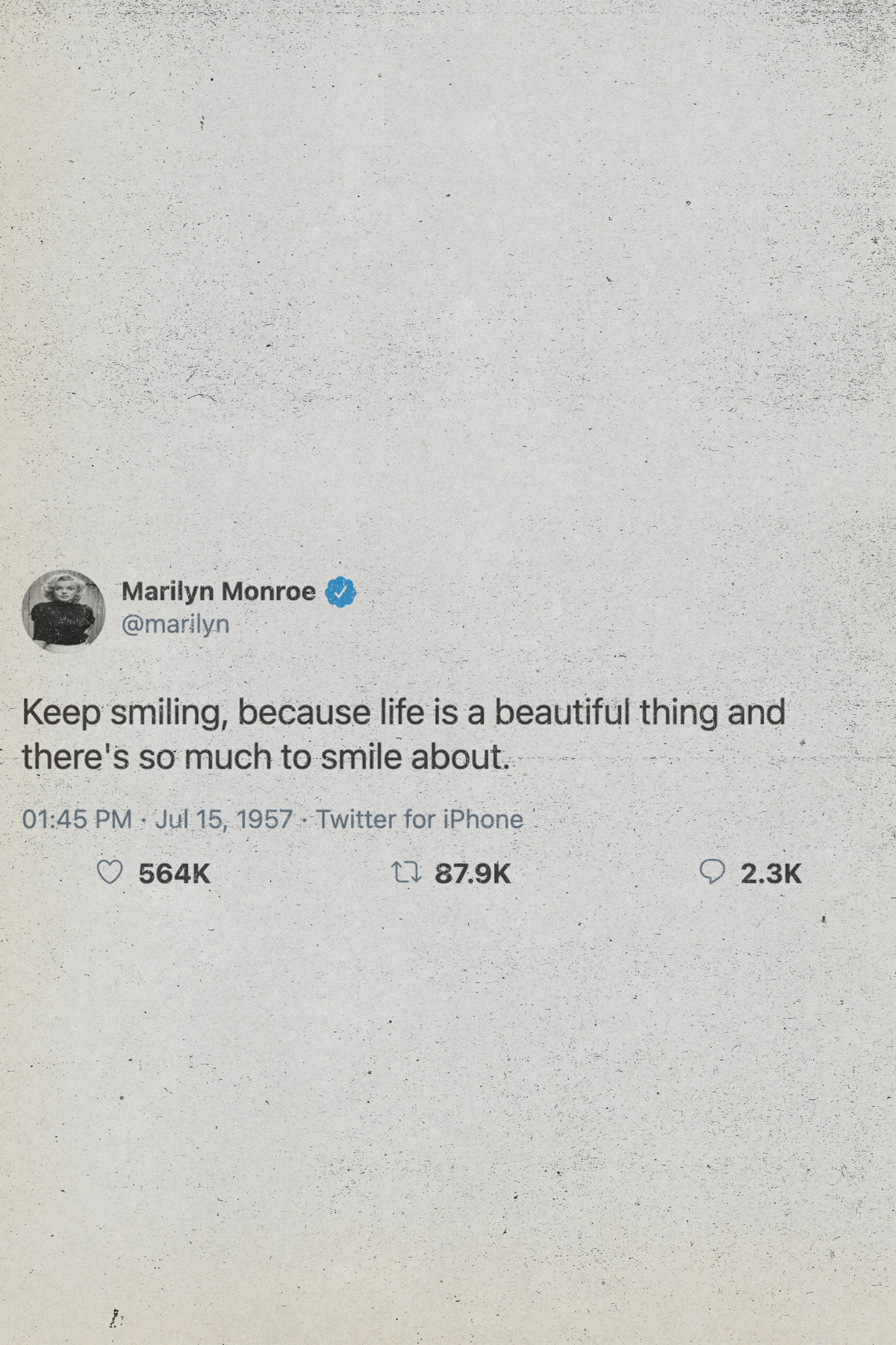 Marilyn Monroe Tweet Poster