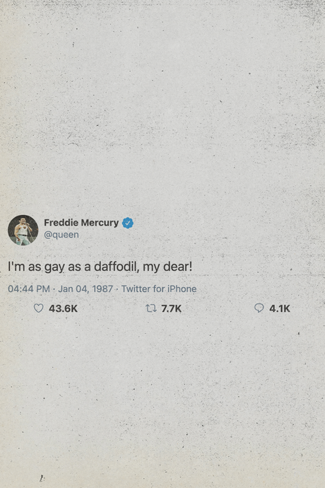 Freddie Mercury Tweet Poster
