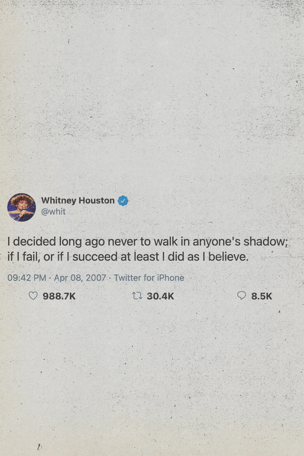 Whitney Houston Tweet Poster