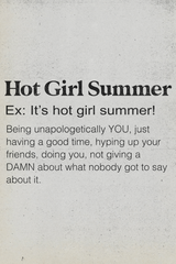 Hot Girl Summer Poster