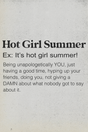 Hot Girl Summer Poster
