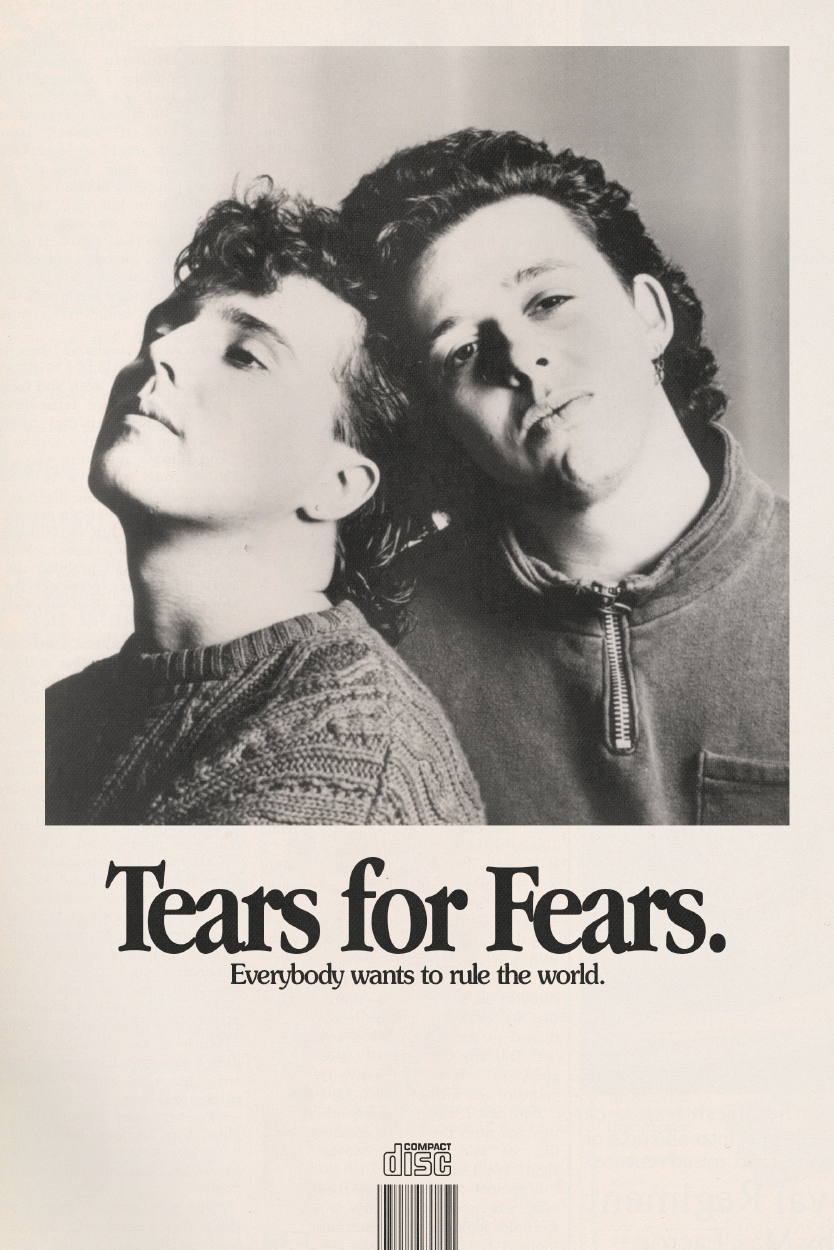 Tears For Fears 'Rule The World' Poster