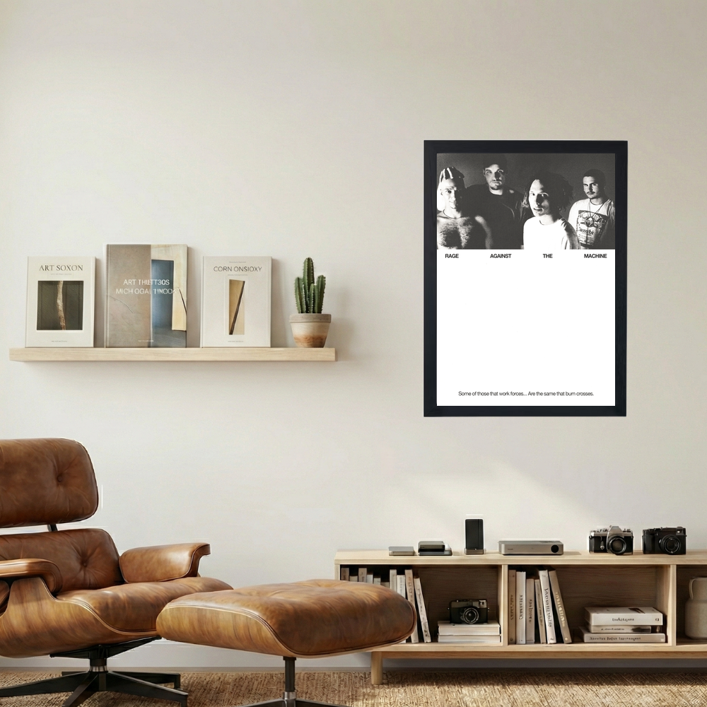Rage Against The Machine 'Burn Crosses' Poster - Mockup 1