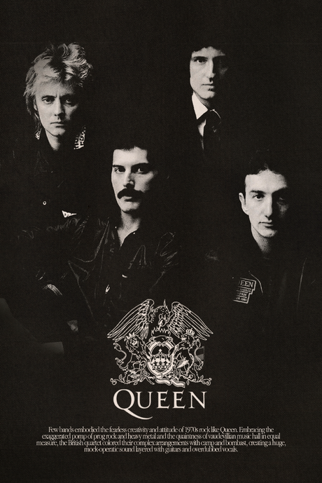 Queen 'Bio' B&W Poster