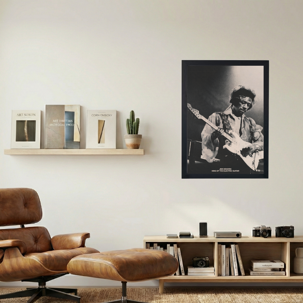 Jimi Hendrix 'The King' Poster - Mockup 1