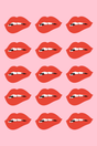 Pink 'Lips' Collage Poster