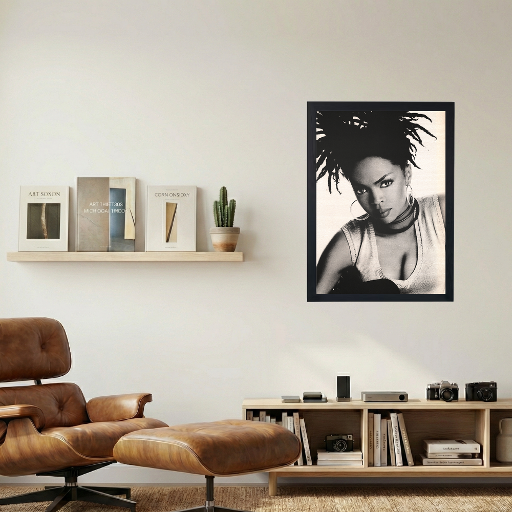 Lauryn Hill 'Portrait' B&W Poster - Mockup 1