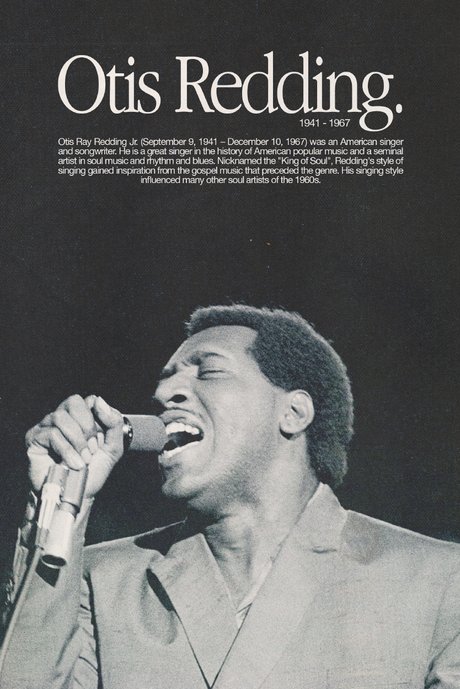 Otis Redding 'King Of Soul' Poster
