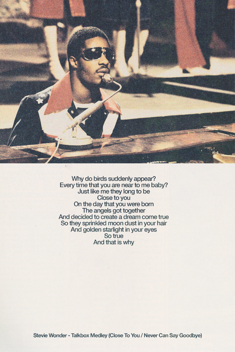 Stevie Wonder 'Close To You' Poster
