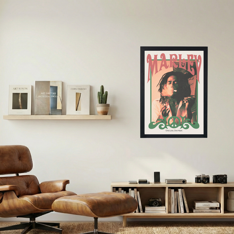 Bob Marley 'One Love, One Heart' Poster - Mockup 1