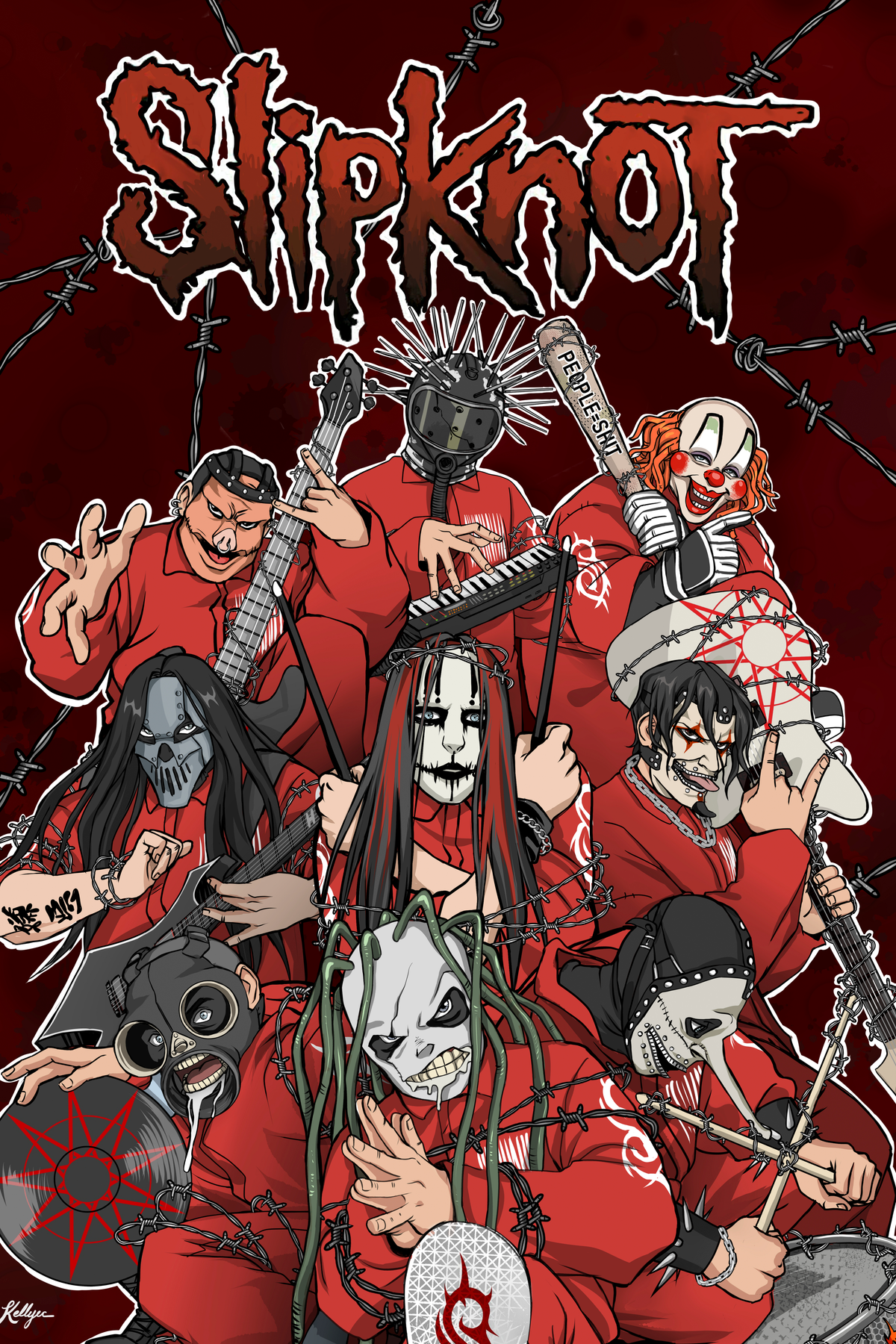 Slipknot Illustration Poster
