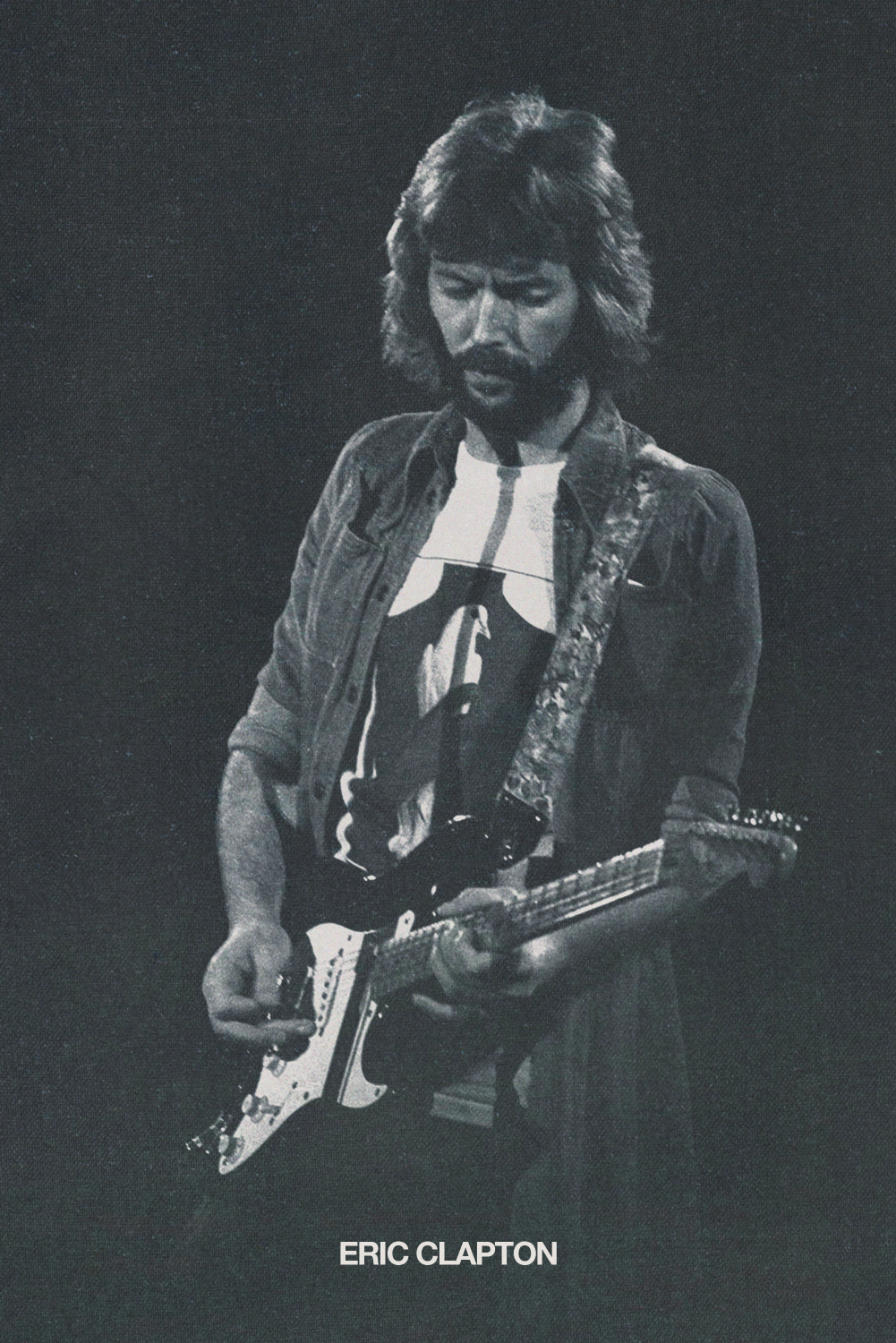 Eric Clapton B&W Poster