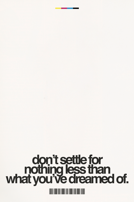 Don't Settle' Poster