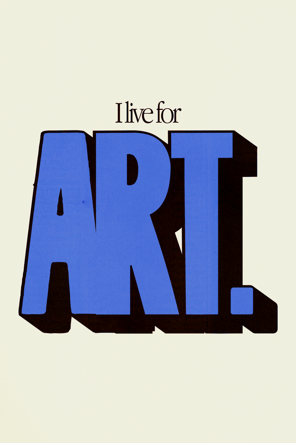Live For Art' Poster