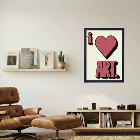 I Heart Art' Poster - Mockup 1