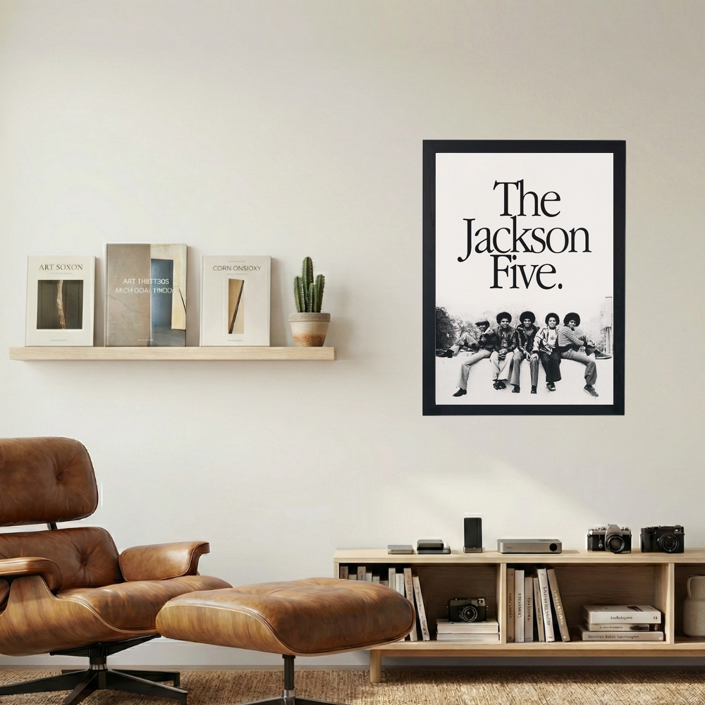 The Jackson Five B&W Poster - Mockup 1