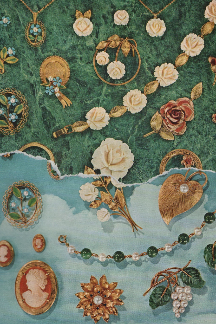 White Roses Collage Poster