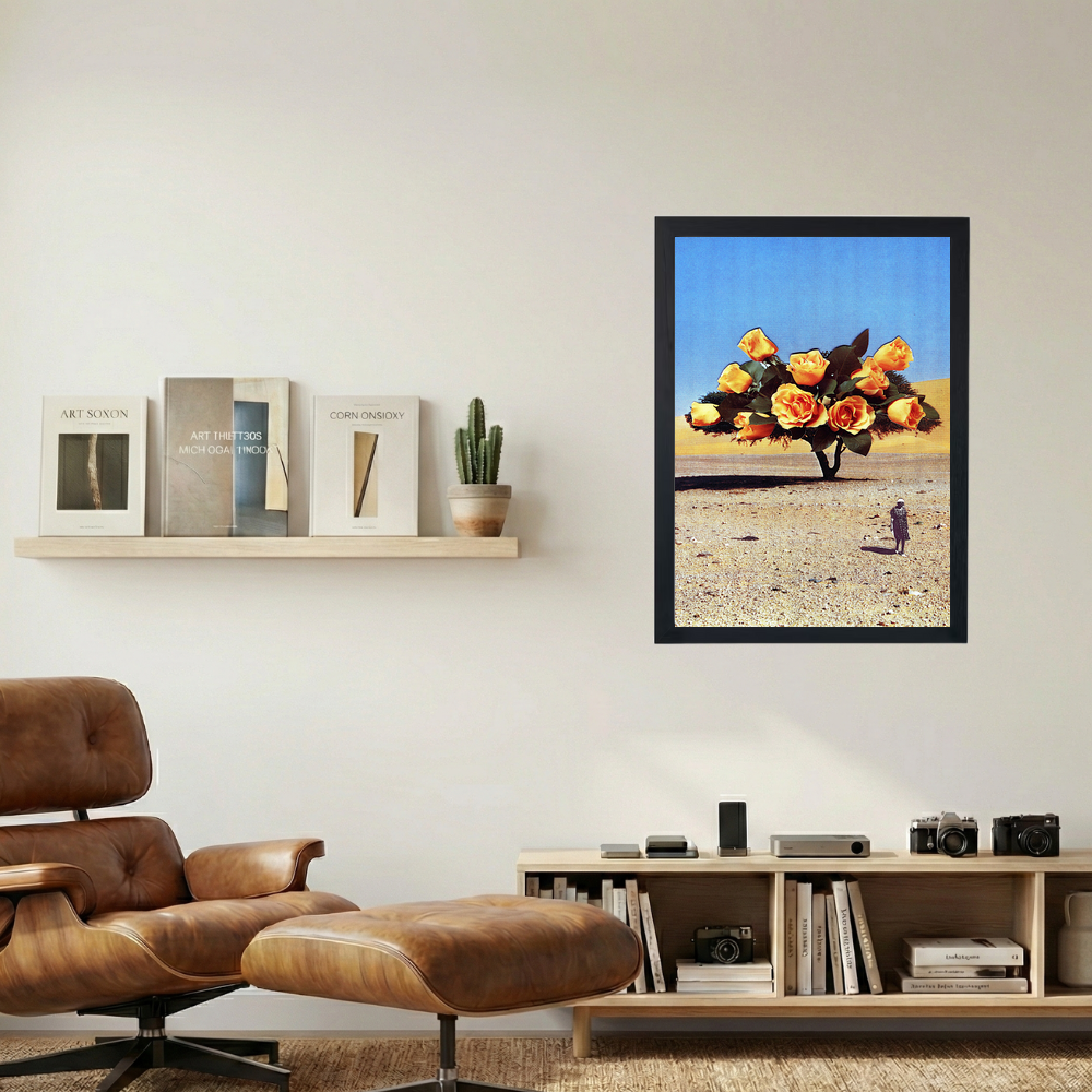 Deserted Roses' Collage Poster - Mockup 1
