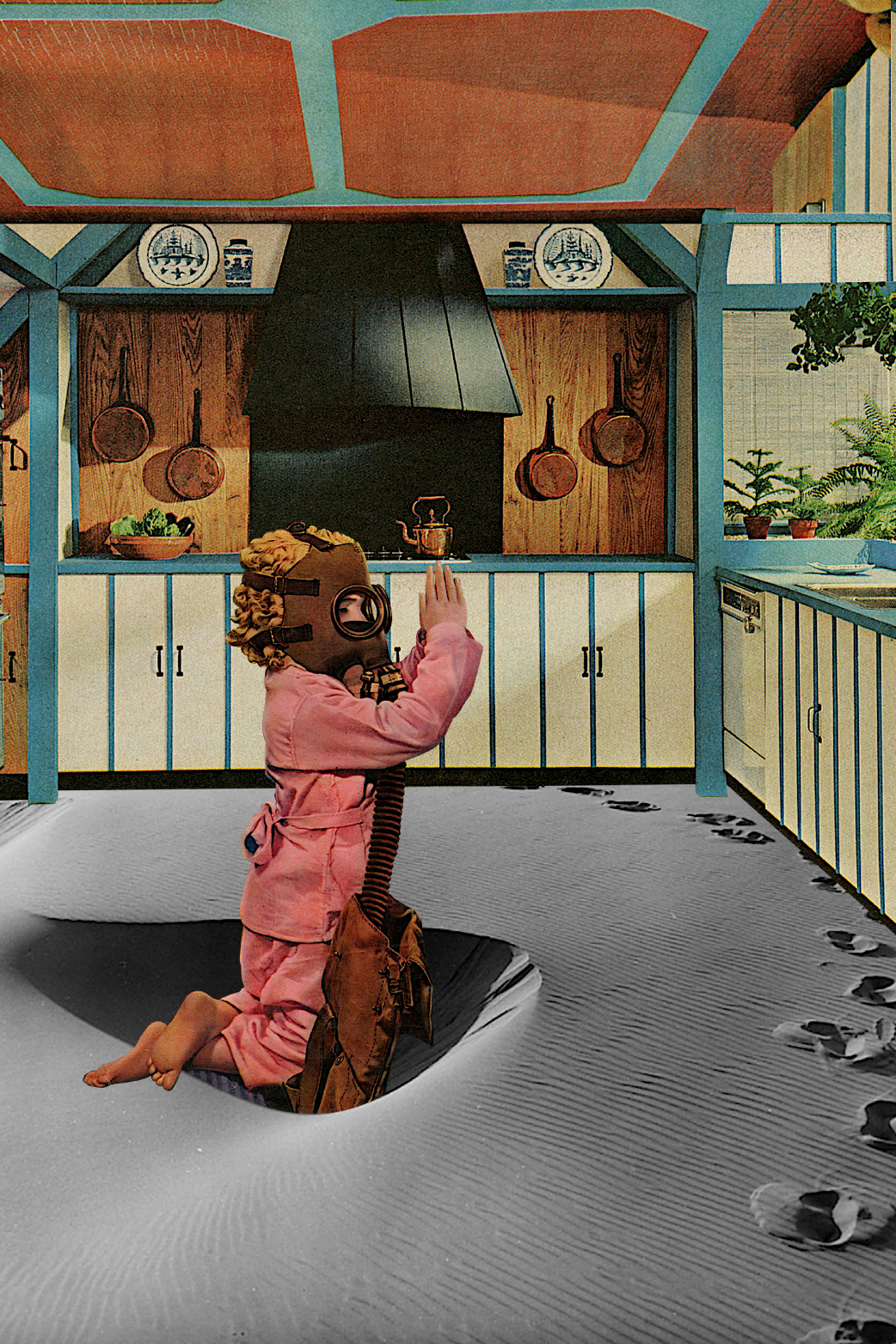 Pray For Air' Collage Poster