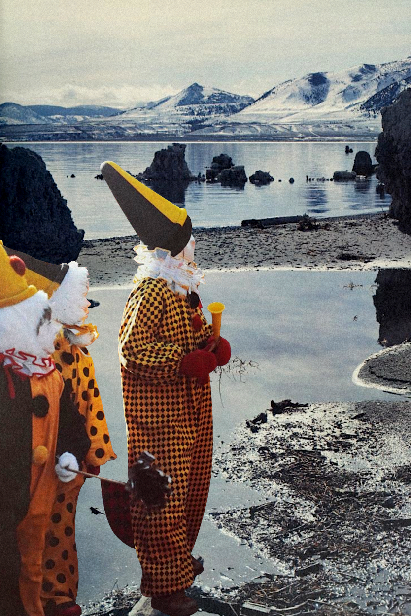 Clowns In Peril' Collage Poster