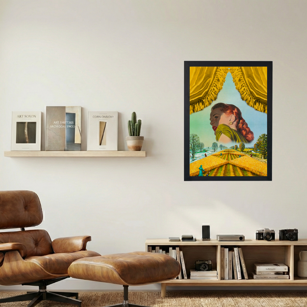 Corn Fields' Collage Poster - Mockup 1