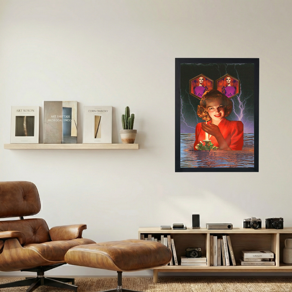 Firelamp' Collage Poster - Mockup 1