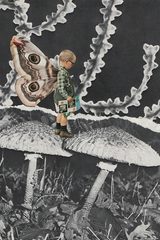 Kid Butterfly' Collage Poster
