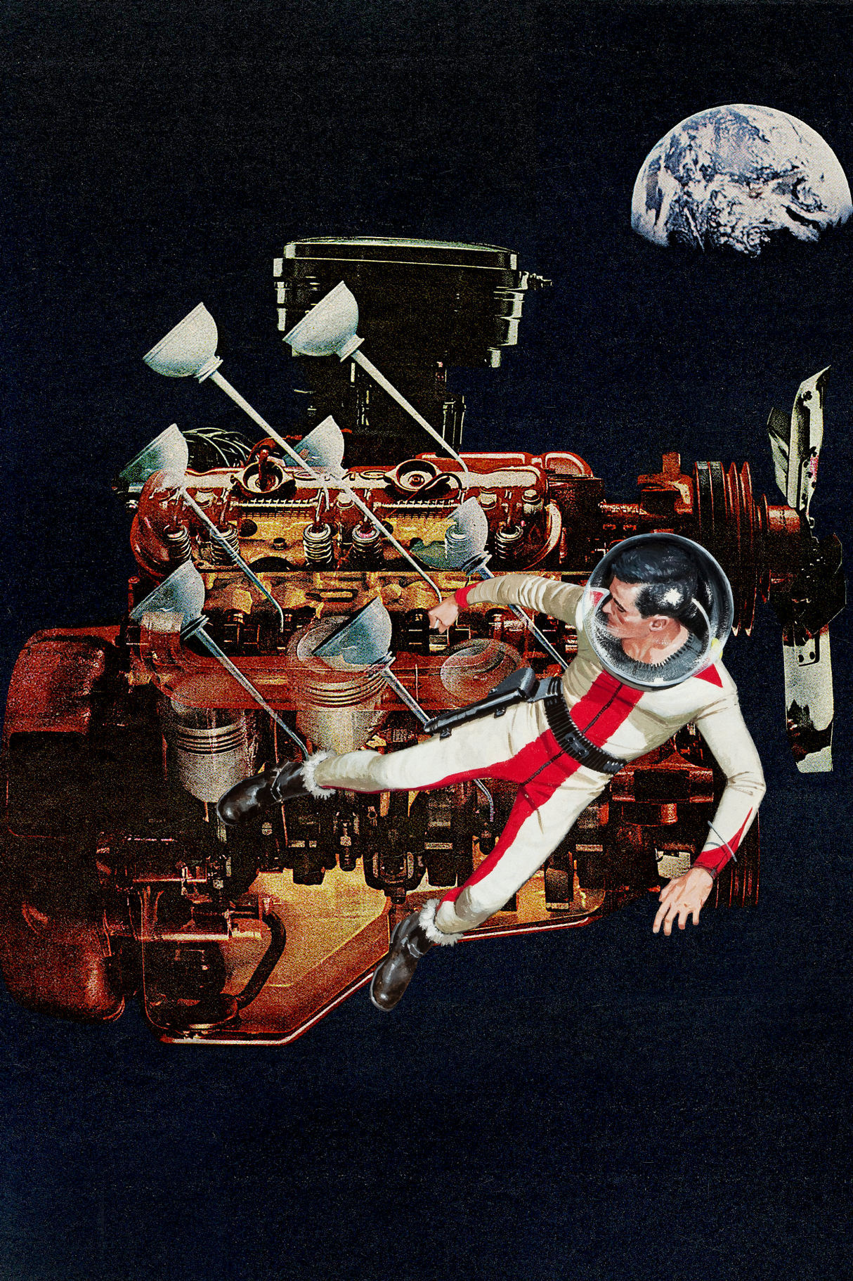 Space Motor' Collage Poster