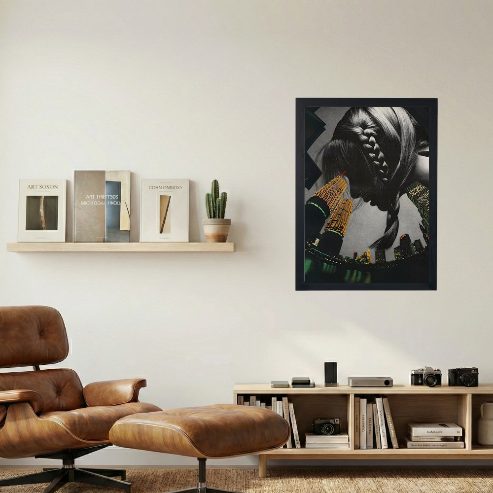 Space Face' Collage Poster - Mockup 1
