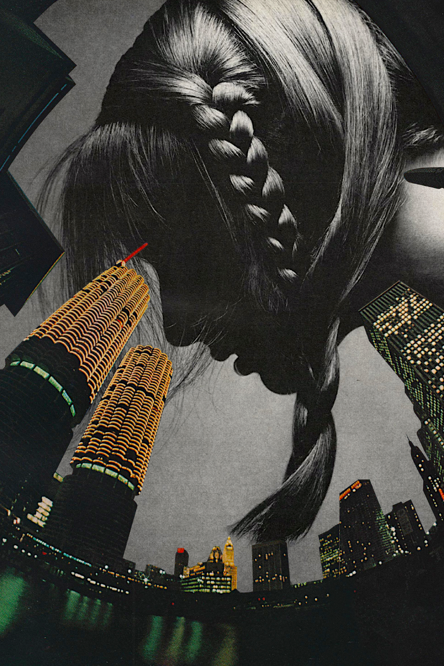 Space Face' Collage Poster