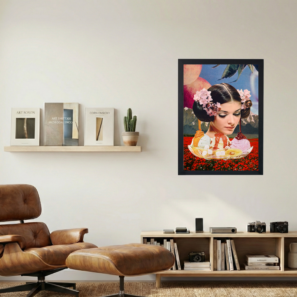 Sundae Lady' Collage Poster - Mockup 1
