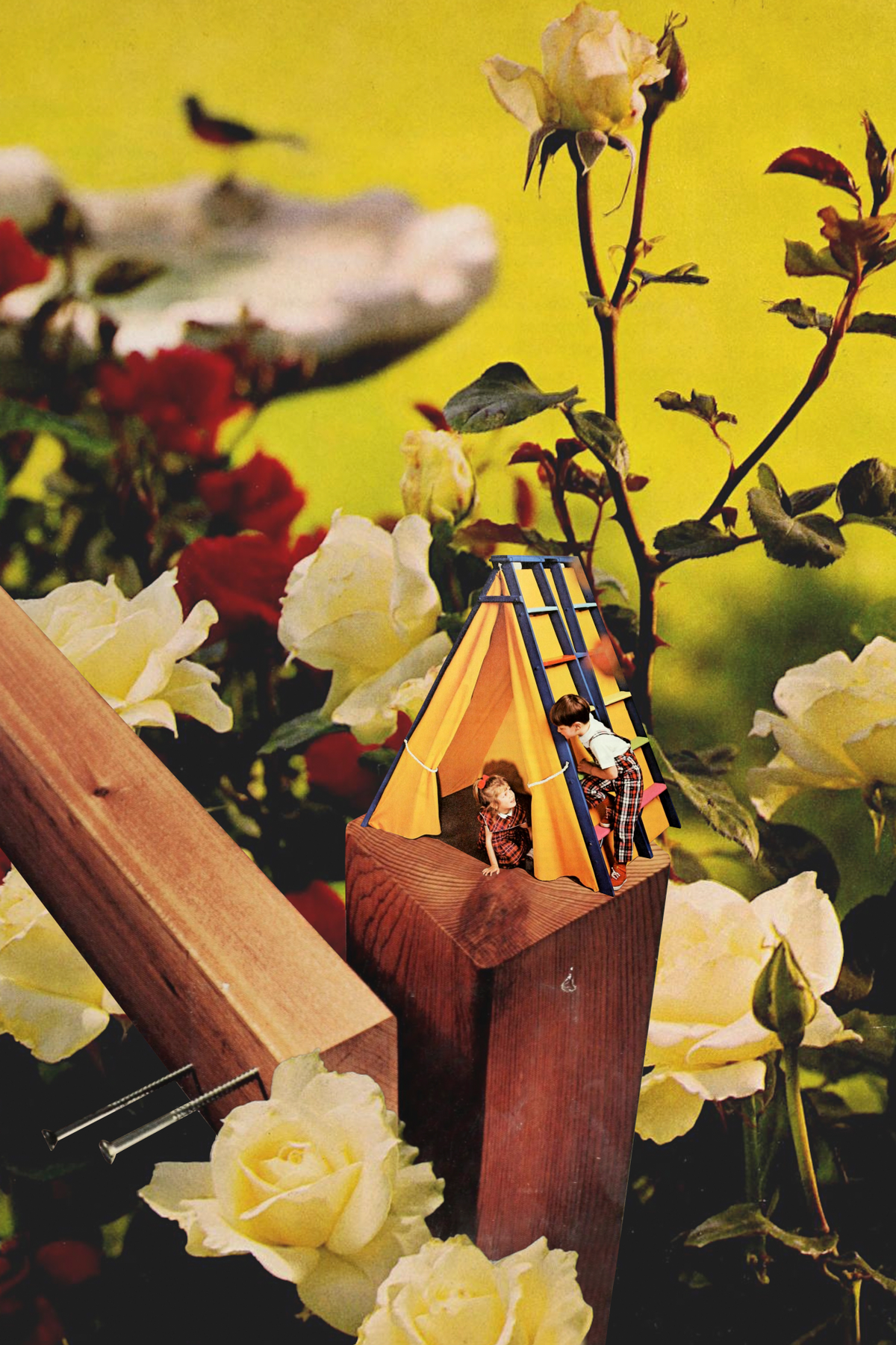 Surreal Garden' Collage Poster