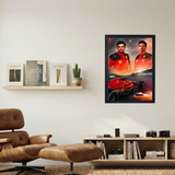 F1 Charles Leclerc x Carlos Sainz Poster - Mockup 1