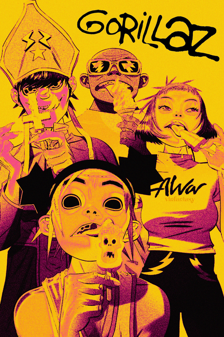 Gorillaz 'Saturated' Poster