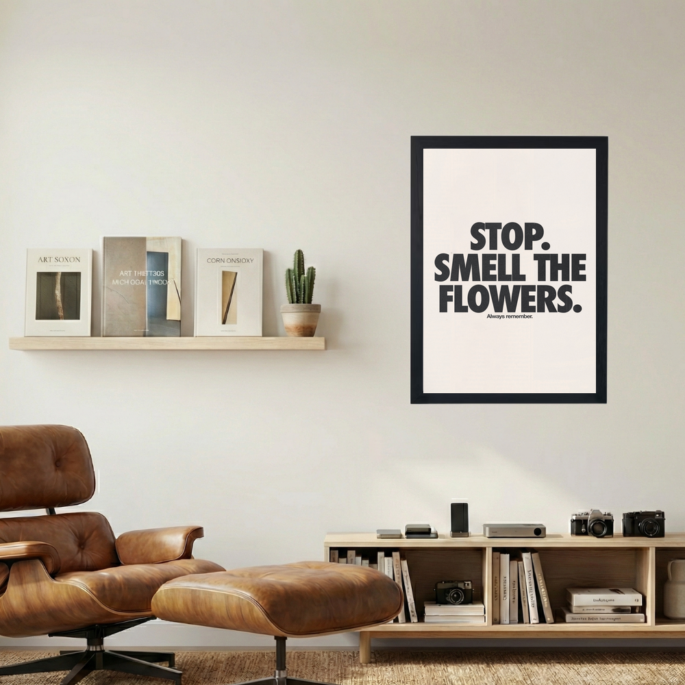 Smell The Flowers' Poster - Mockup 1