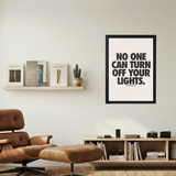Can't Turn Off The Lights' Poster - Mockup 1