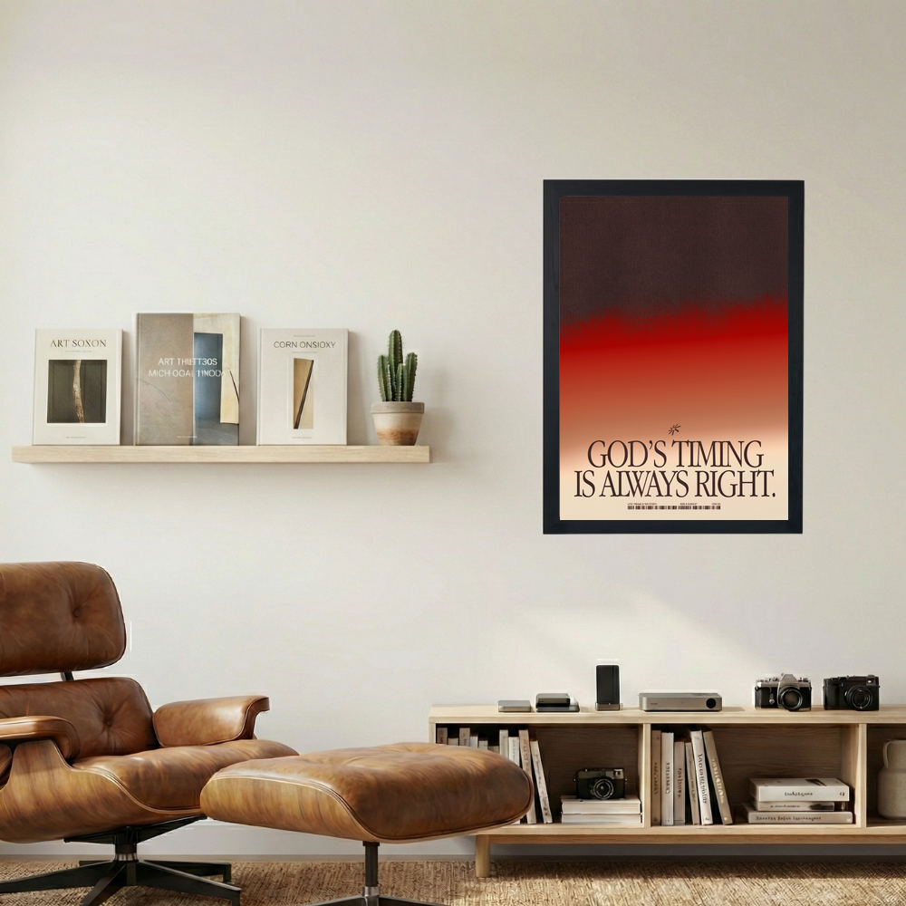God's Timing' Poster - Mockup 1