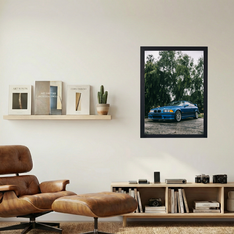 BMW E36 'Blue' Poster - Mockup 1