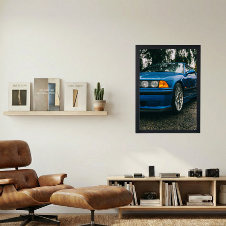 BMW E36 'Raindrops' Poster - Mockup 1