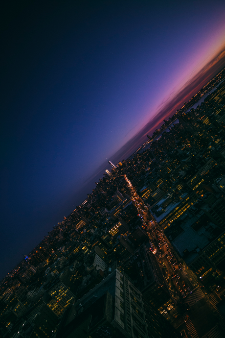 Downtown NYC 'Purply Skies' Poster