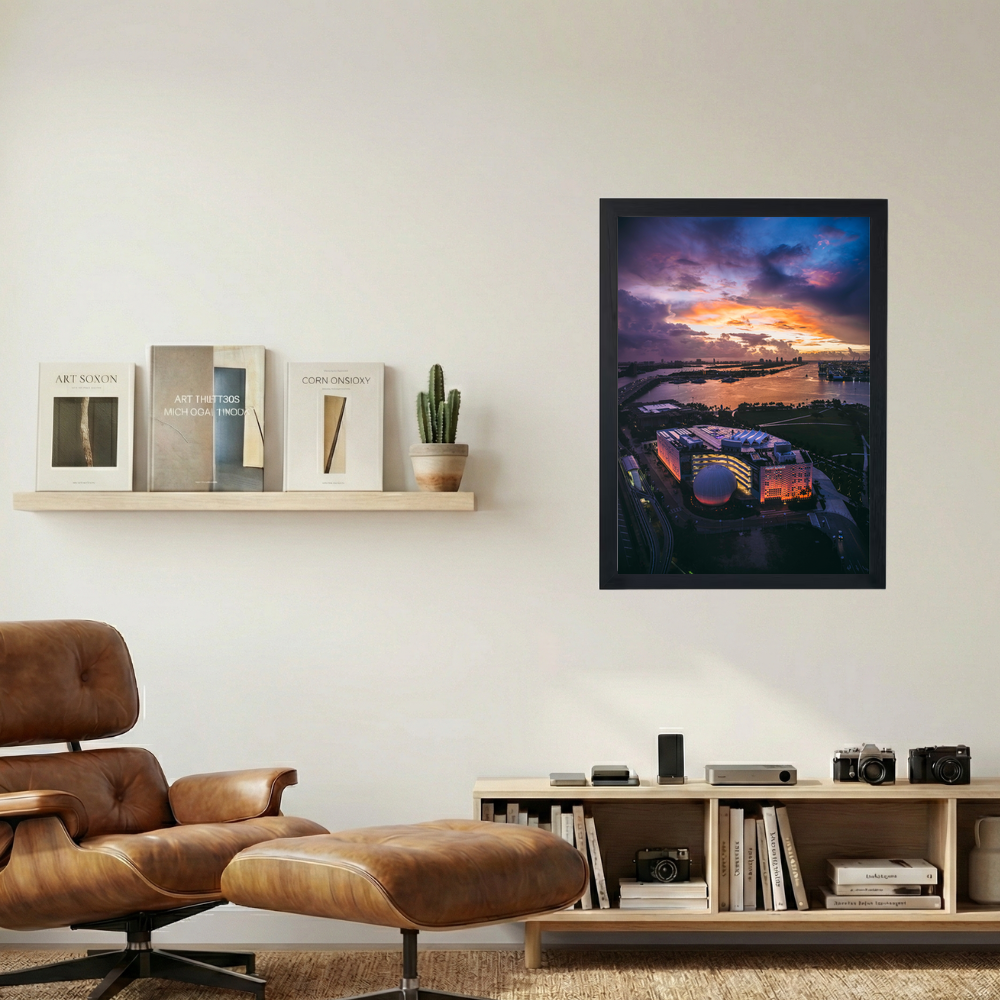 Miami 'Biscayne Bay Sunsets' Poster - Mockup 1