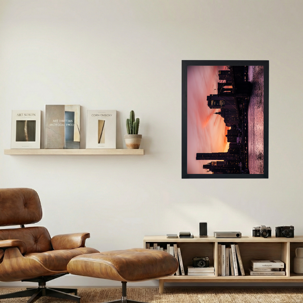 Brooklyn Bridge Sunsets Poster - Mockup 1