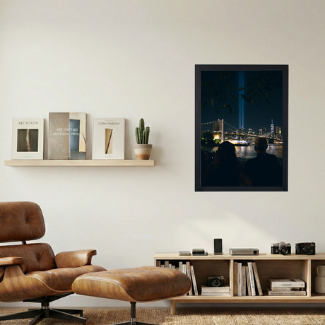 NYC 'Twin Tower Beams' Poster - Mockup 1