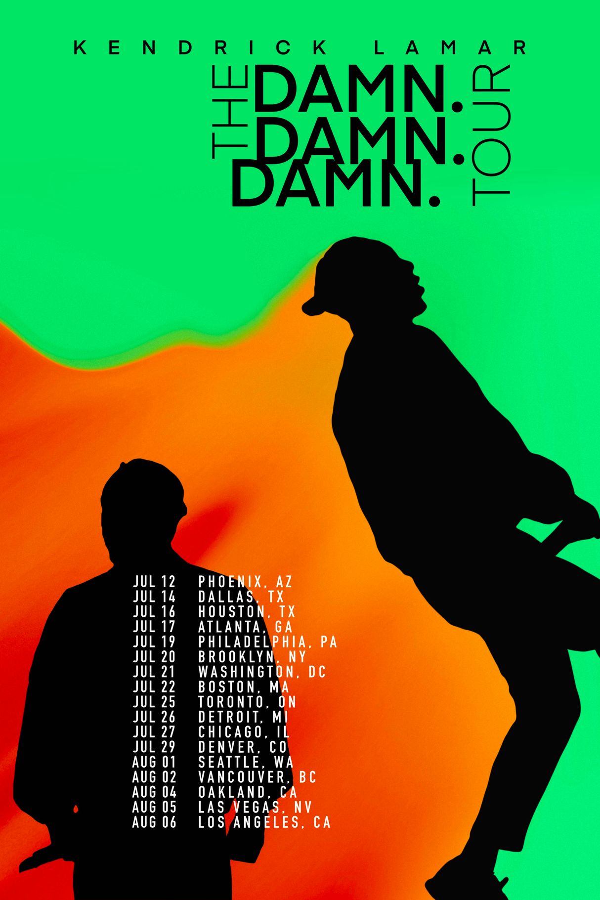 Kendrick Lamar 'DAMN RGB'  Poster