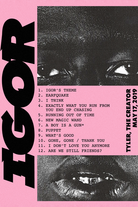 Tyler, The Creator 'Igor Tracklist' Poster