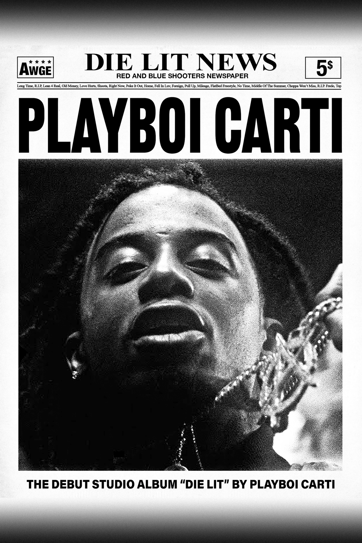 Playboi Carti 'Die Lit News' Poster