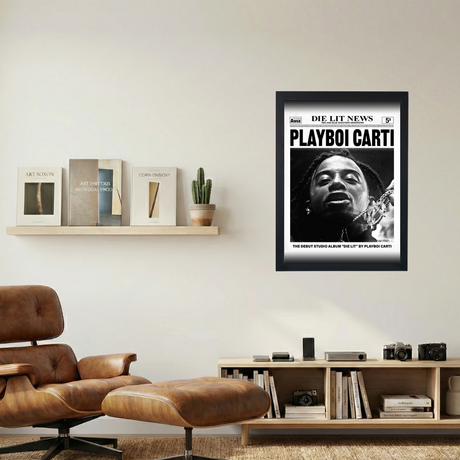 Playboi Carti 'Die Lit News' Poster - Mockup 1
