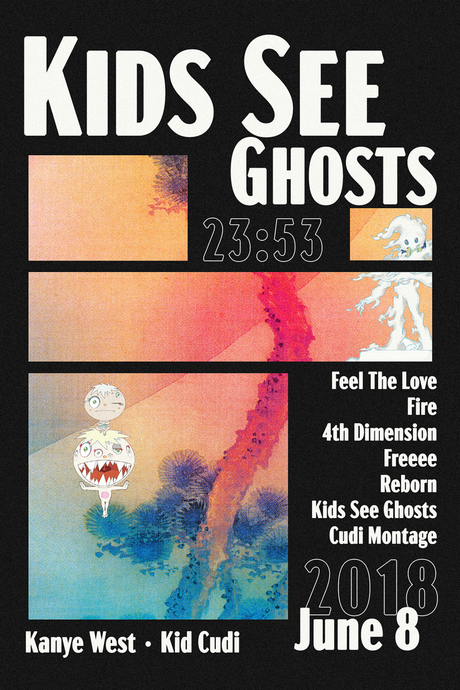 Kids See Ghosts Tracklist Poster