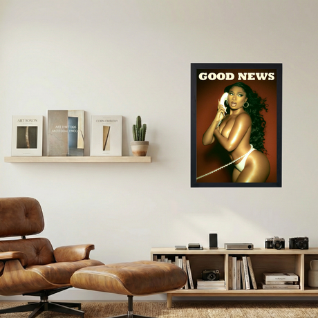 Megan Thee Stallion 'GOOD NEWS' Poster - Mockup 1